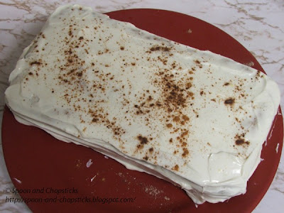 Banana Loaf with Light Cream Cheese Frosting