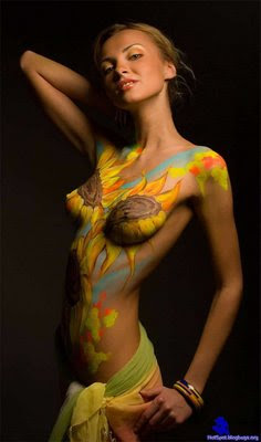 Sun Flower Body Painting