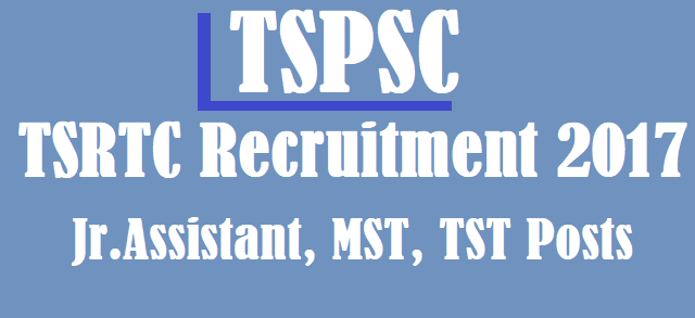TS Jobs, TS Recruitment, TSPSC Recruitments, TSRTC, TG State, TSRTC Notification, jr.assistant posts