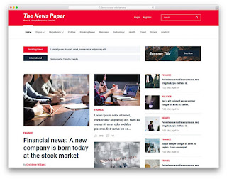 Demonstração Tema The News Paper Responsivo no Blogspot 2018