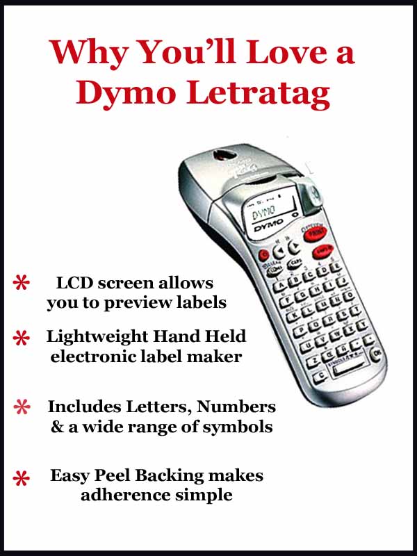 Features of the Dymo Letratag label printer