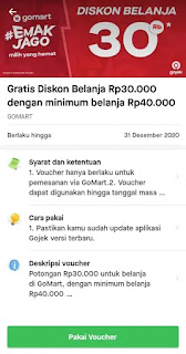 Kode promo gomart terbaru