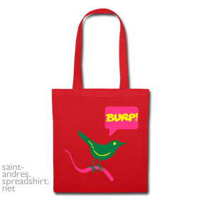 burp bird shopping bag