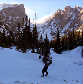 Johnnie Chamberlin Handstand Rocky Mountain National Park by Katharyn Daniel