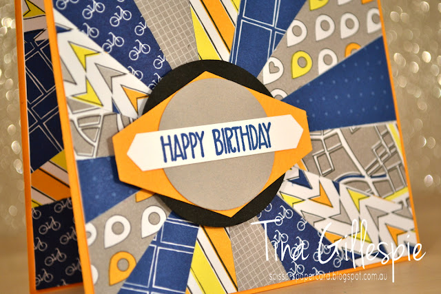 scissorspapercard, Stampin' Up!, Sunshine Sayings, Picture Perfect Birthday, Best Route DSP