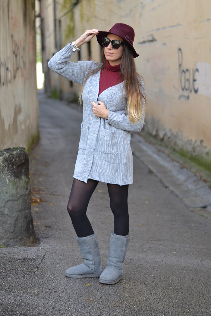 ugg grigi outfit