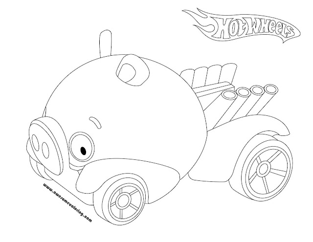 Hot Wheels Minion Pig coloring page