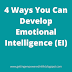 4 Ways in which you can develop Emotional Intelligence (EI)