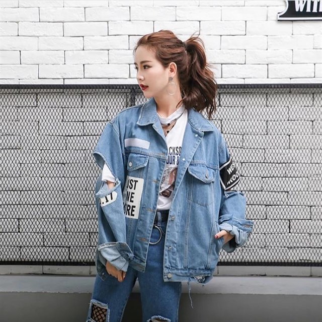 Mẫu áo Jacket denim chất 5