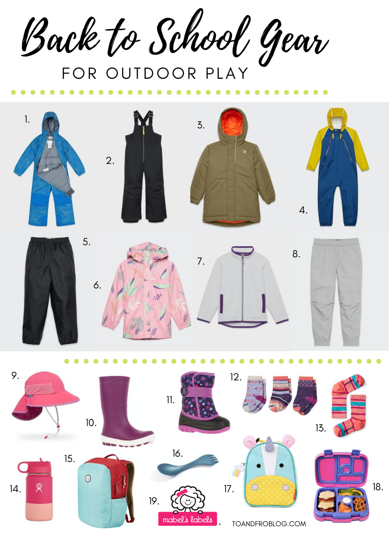 Back to School Gear for Outdoor Play