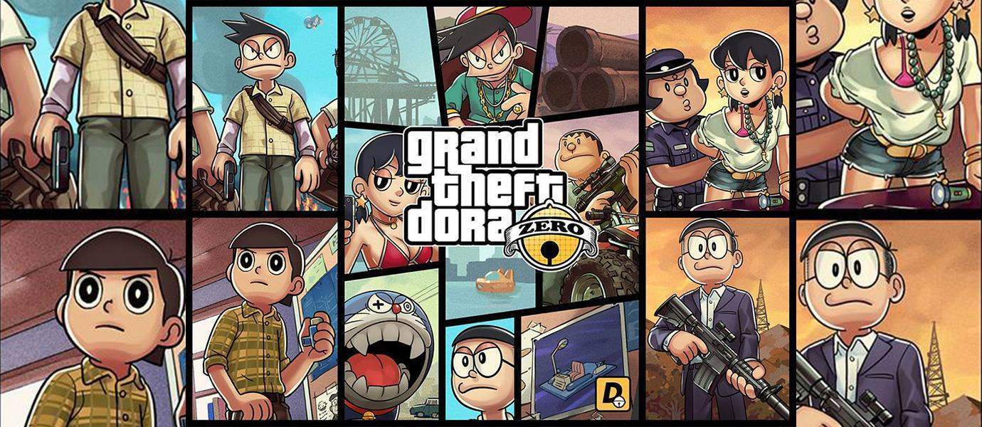 KEREN Inilah 8 Gambar Doraemon Ala Grand Theft Auto V GTA V