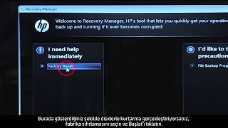 HP System Recovery kullanarak bilgisayarınızın yazılımlarını