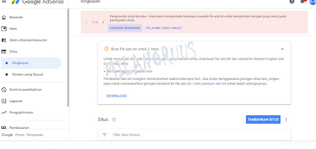  Cara Praktis Memperbaiki Masalah File Ads √ Cara Praktis Memperbaiki Masalah File Ads.txt yang Baru Diterima Google Adsense