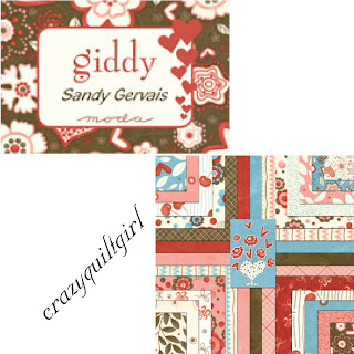 Moda GIDDY Valentine's Day Fabric by Sandy Gervais