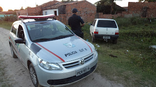 Veículo furtado, localizado no loteamento Jardim Piabeta