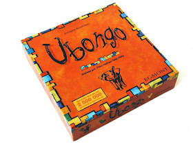 na zdjęciu pudełko gry ubongo w kolorze pomarańczowym z wizerunkiem słonia
