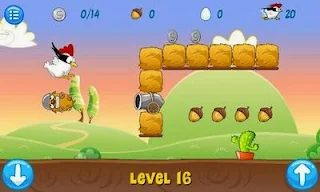 Screenshots of the Ninja Chicken for Android tablet, phone.