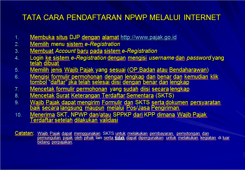 Syarat Pembuatan NPWP Lengkap