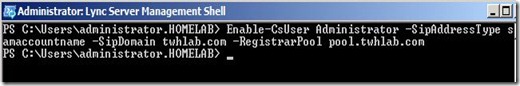 Lync - Enable Admin command