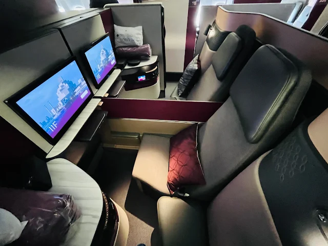 Review: Qatar Airways QR719 Business Class QSuites Boeing 777-300ER Doha (DOH) to Seattle (SEA)