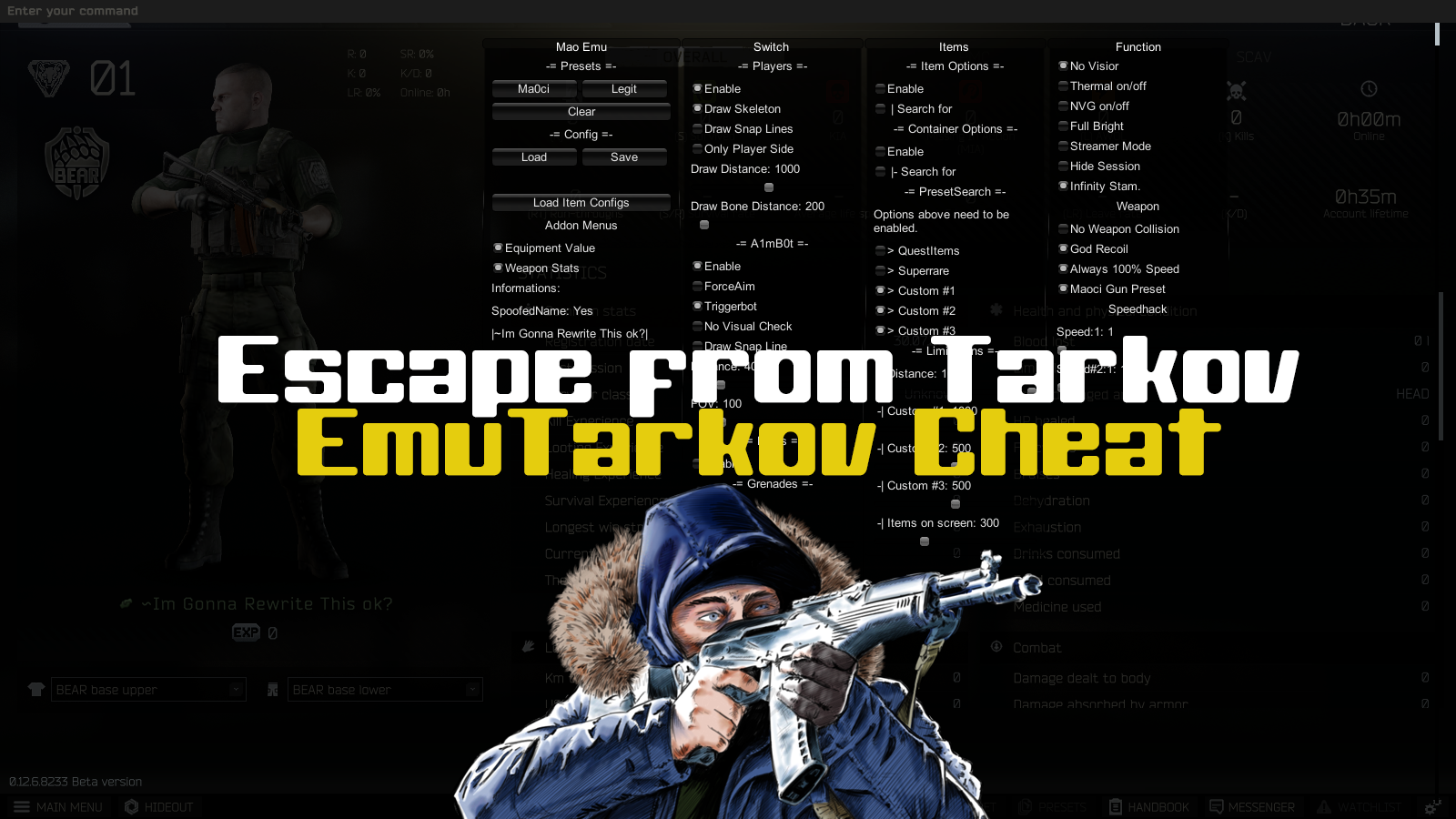 Emutarkov Eft Free Hack Esp Aimbot Undetected 21 Latest Version Gaming Forecast Download Free Online Game Hacks