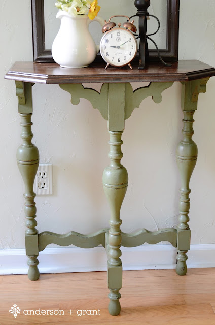 Entry Table Painted with Chalk Paint | www.andersonandgrant.com