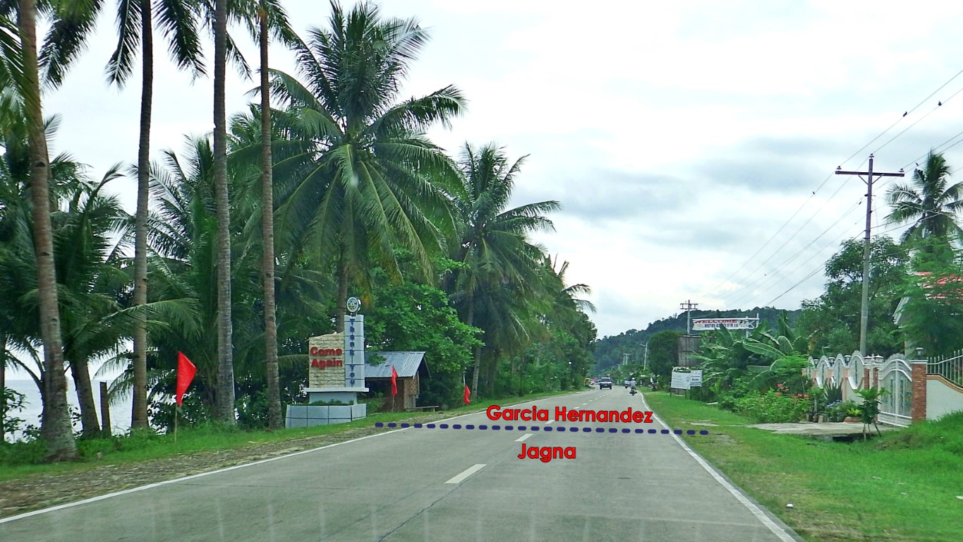 highway boundary between Jagna and Garcia Hernandez Bohol