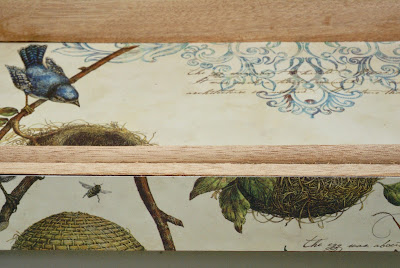 Inside of by Bird Cigar Box by BayMoonDesign