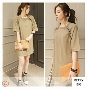  Blouse (L - Fit XL) BECKY Big - Spandek Rayon Renda - Good Quality