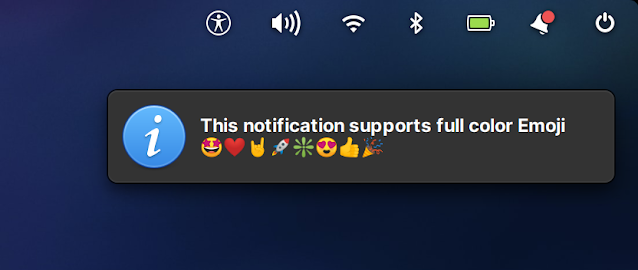 elementary os notification emoji