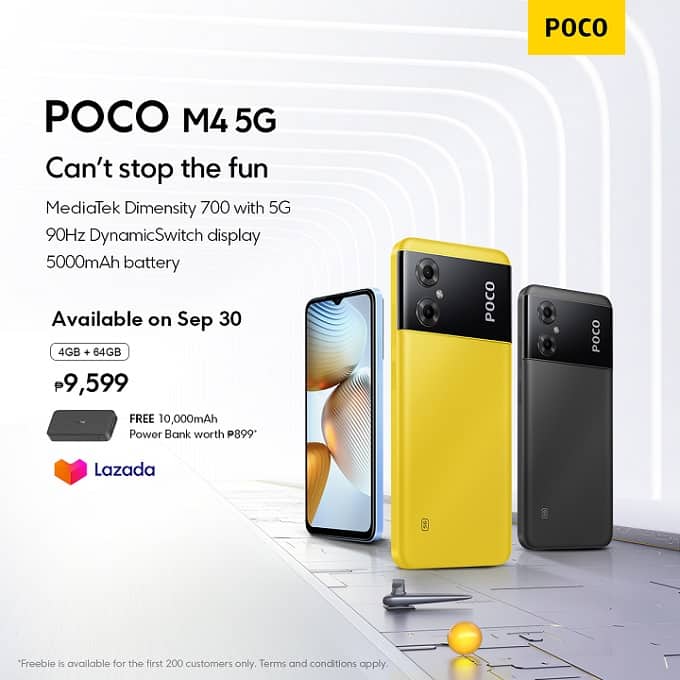 POCO M4 5G phone debuts in PH exclusively via Lazada for P9,599
