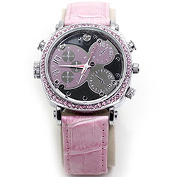 Night Vision Watch Spy Camera Pink 1080p HD DVR