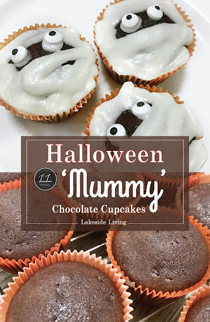 Halloween Mummy Chocolate Cupcakes