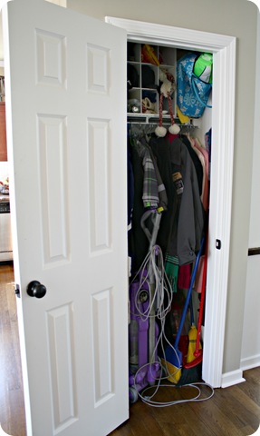 messy coat closet