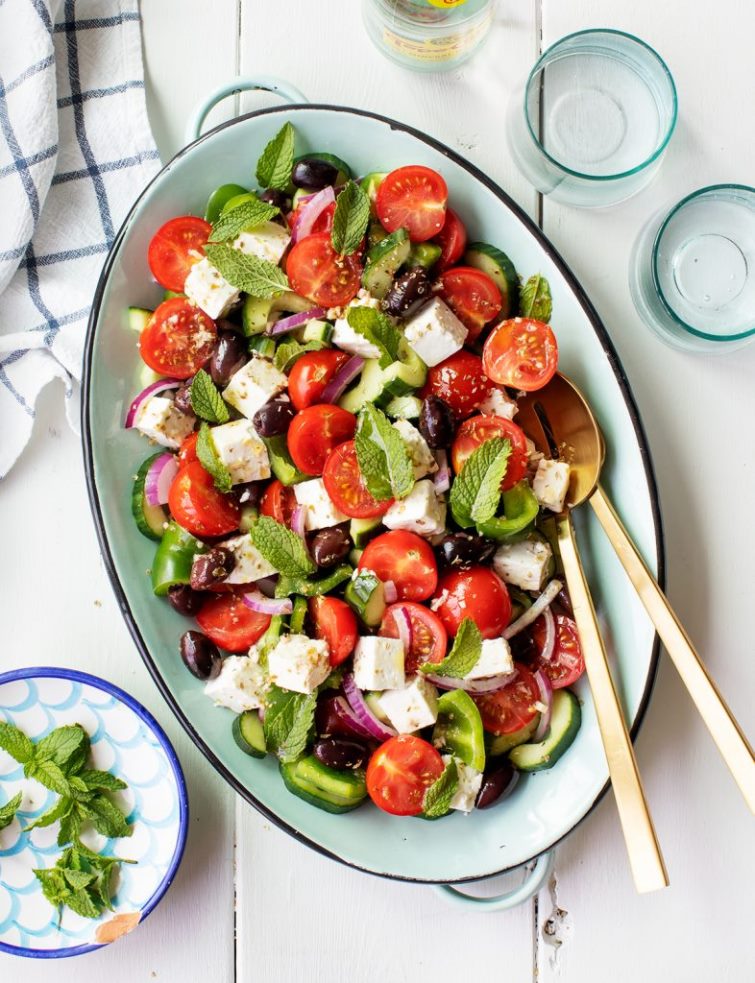 Greek Salad Recipe - Biblically clean cookout recipes | Land of Honey