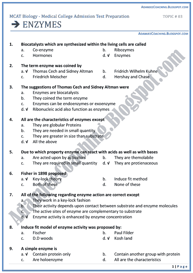 enzymes-biology-mcat-preparation-notes