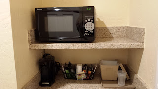 Microwave in our mini-kitchen