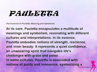 ▷ meaning of the name PAULETTA