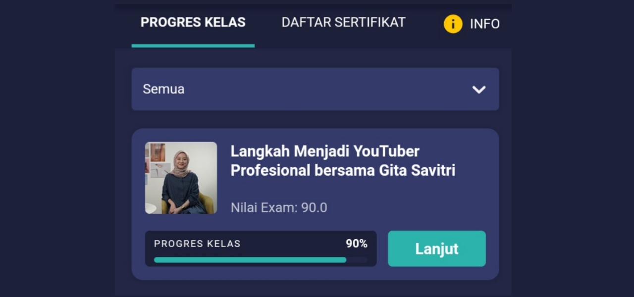 Cara membeli kelas Langkah menjadi Youtuber Profesional bersama Gita Savitri