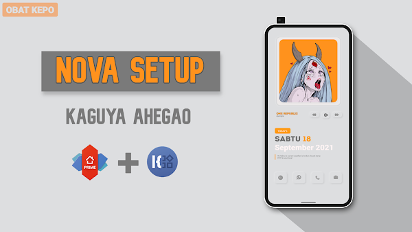 Kaguya Ahegao Special Anime Home Screen Setup Nova Launcher with KWGT