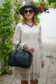 Chicwish Mi Amore lace dress, Givenchy Antigona, Majestical necklace, Fashion and Cookies, fashion blogger