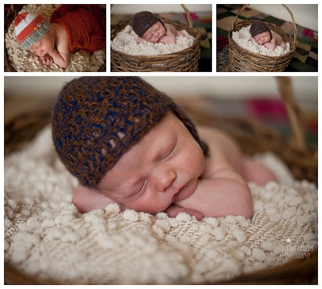 newborn boy photo in basket