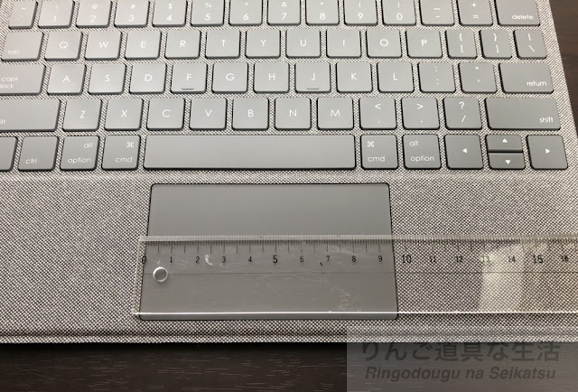 トラックパッドの大きさ ロジクール Logicool COMBO TOUCH キーボードケース for iPad Air, 10.5インチiPad Pro