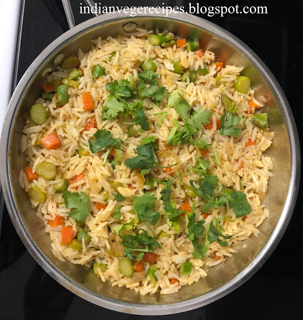 Rice, rice with asparagus, rice recipe, quick rice, asparagus rice, fried rice, pilaf, vegeterian recipes, variety rice, healthy dish