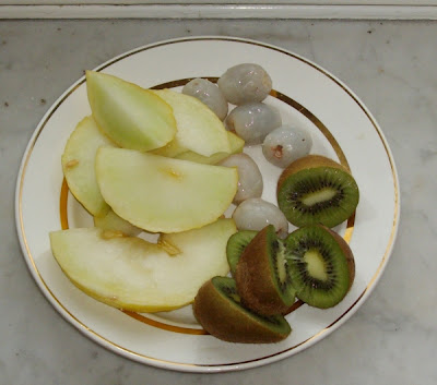 Honungsmelon, kiwi & litchi