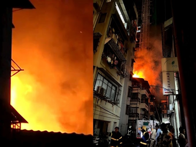  इमारतीला भीषण आग लागल्याने दोघांचा होरपळून मृत्यू 