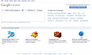 Buka halaman http://translate.google.com/ Tampilan halaman Google Translate