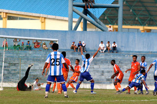 Pemain PSPS Cetak Gol