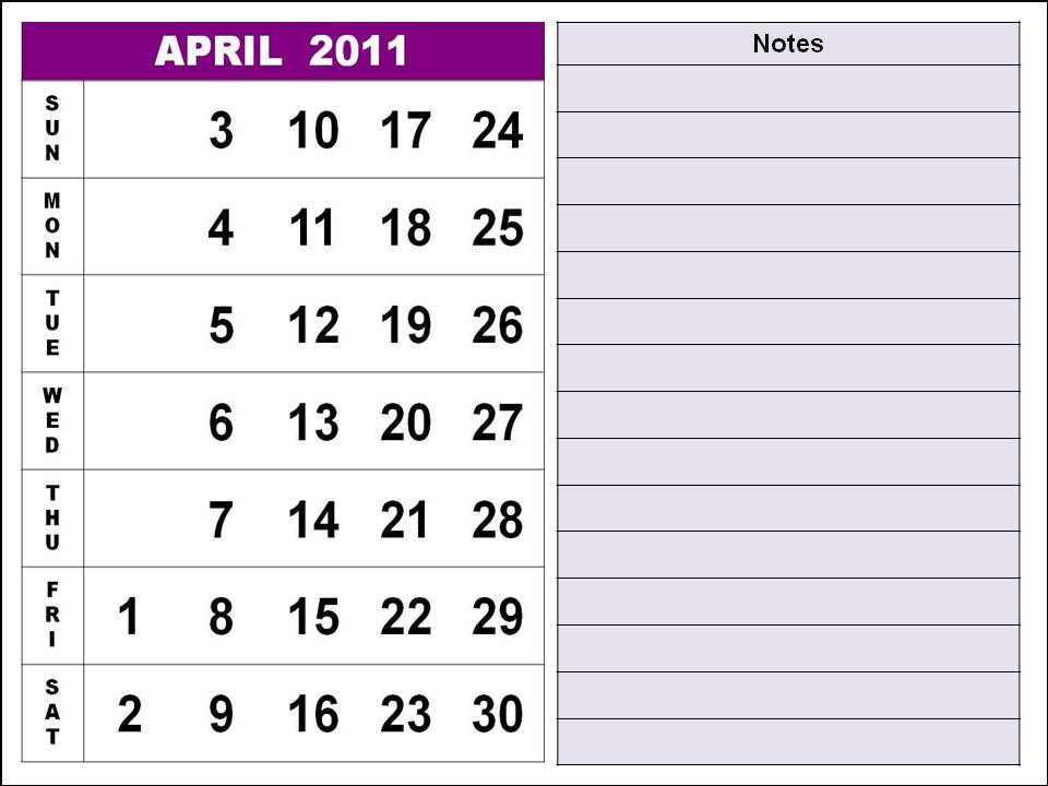 calendars 2011 april. 2011 April Calendar Design