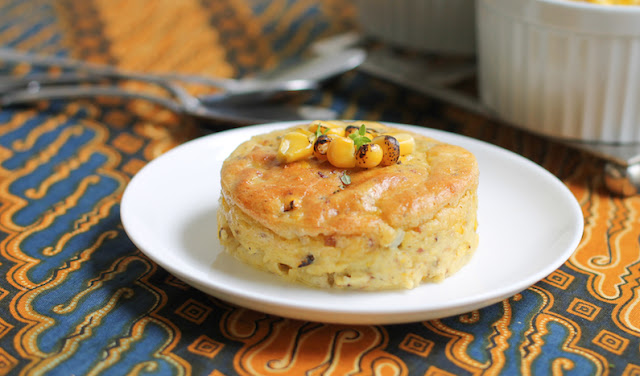 Food Lust People Love: These individual bacon corn puddings are made with roasted corn and cornmeal to add a lot of extra corn flavor, along with the bacon and thyme. Delicious and light as a side dish or main.